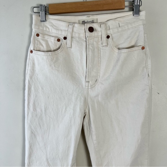Madewell The Perfect Vintage Jean in Vintage Canvas Wash Size 25 Cream High Rise - Picture 5 of 14
